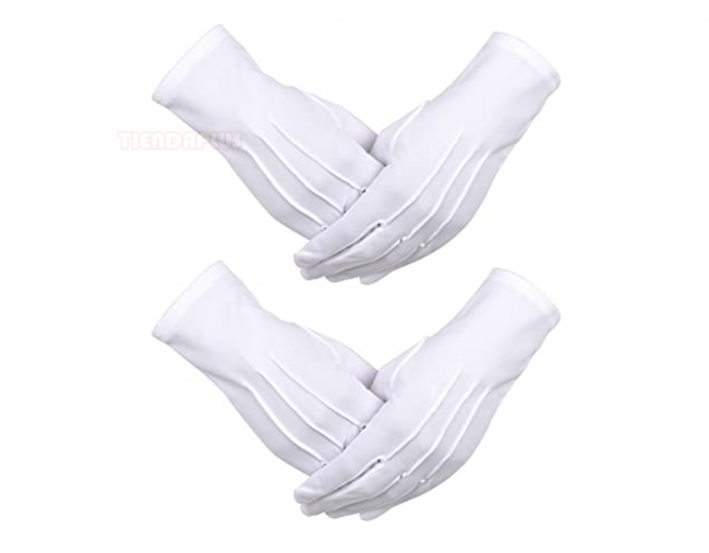 2 Pares de Guantes de Algodón de Nylon